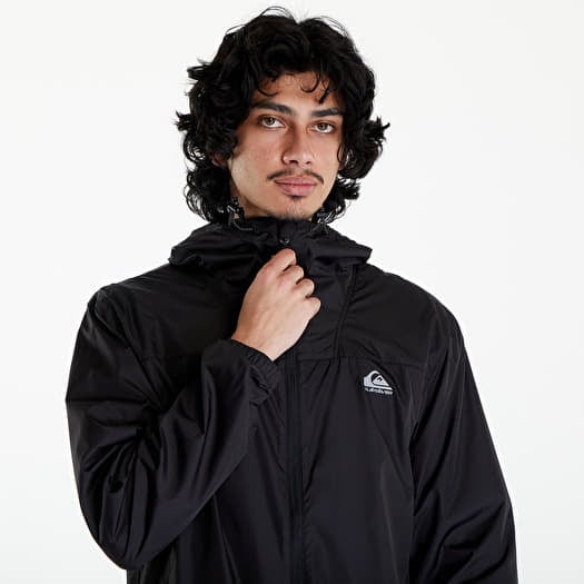 Men s jackets Quiksilver Overcast Windbreaker Black Footshop