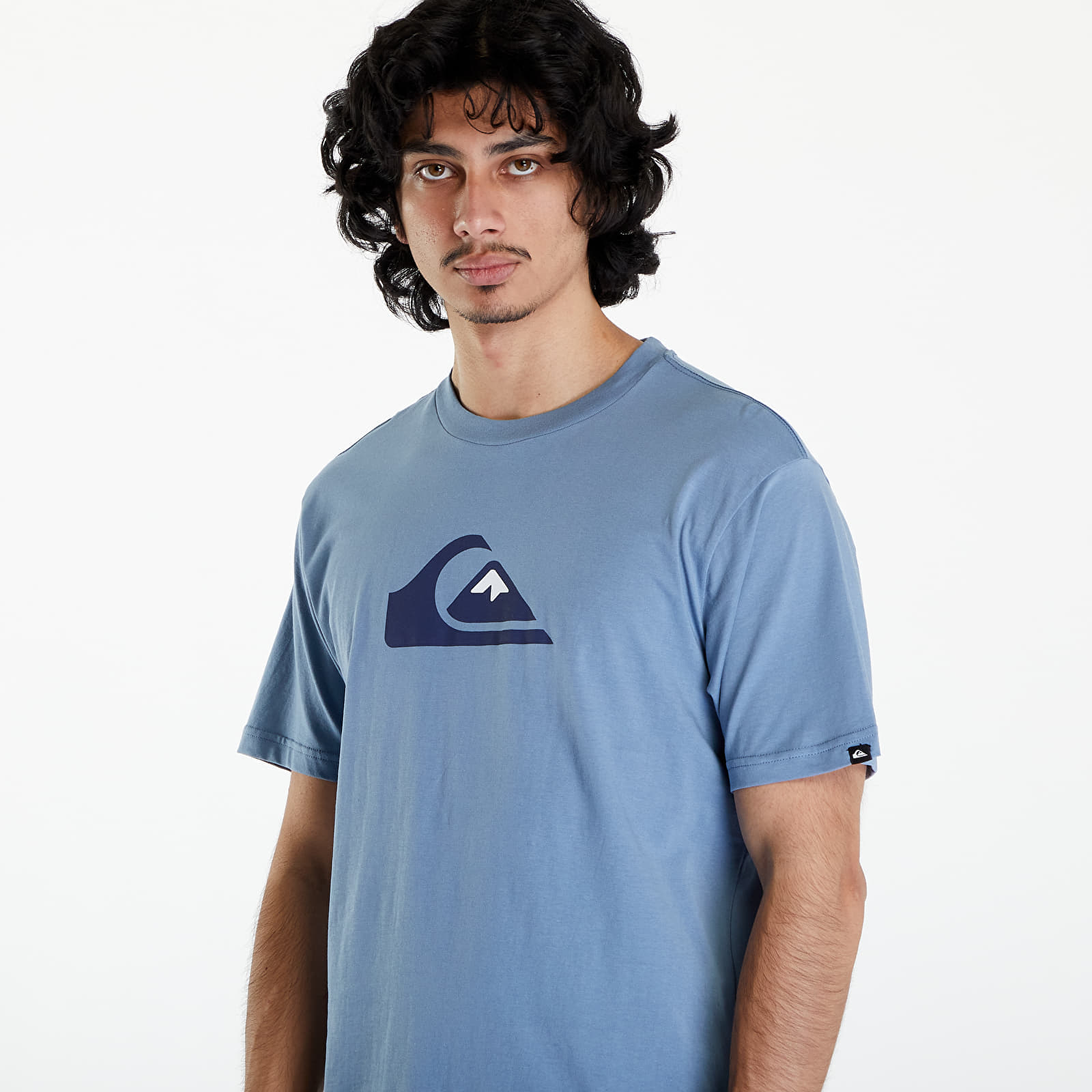 Férfi pólok Quiksilver Comp Logo SS Tee Blue Shadow