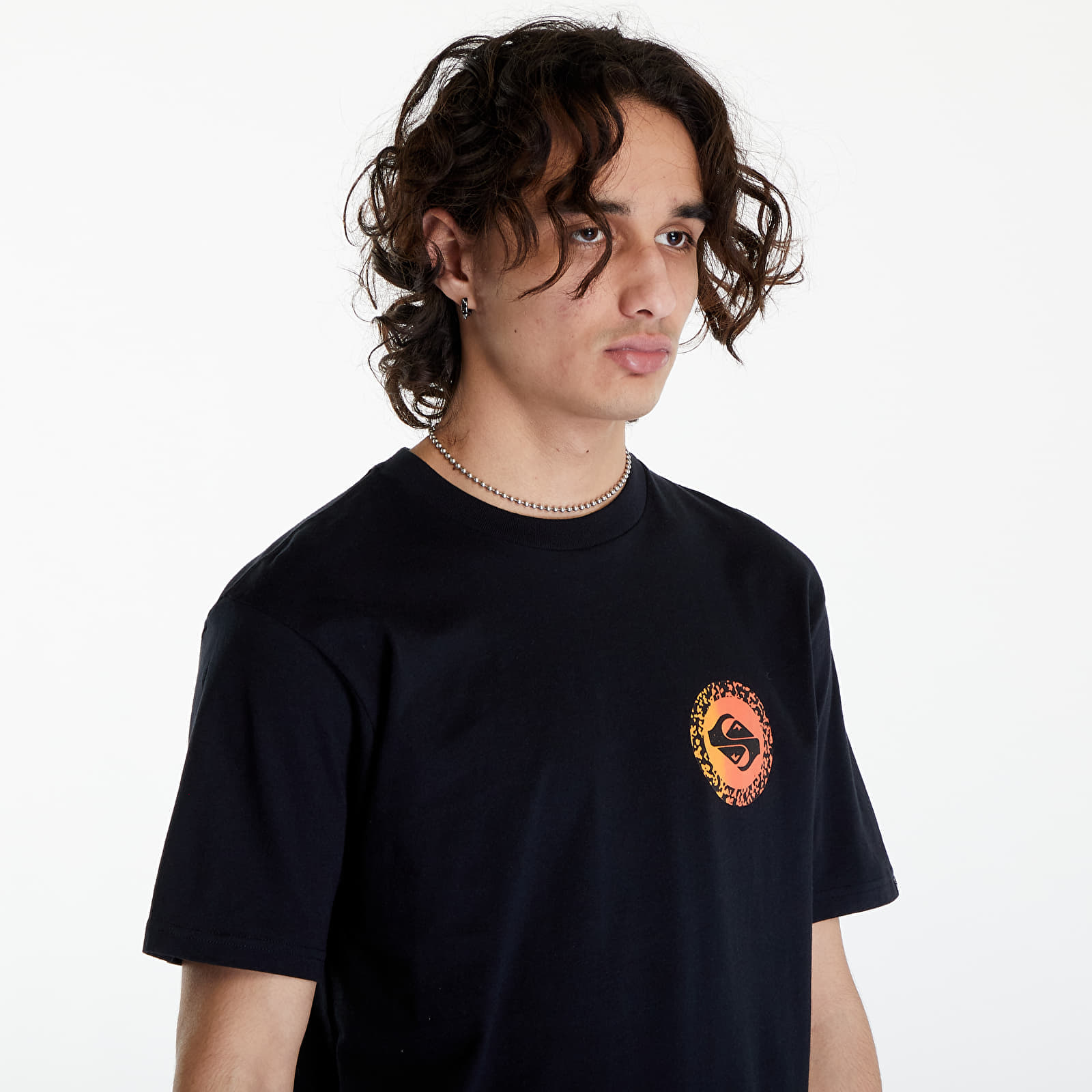 Männer T-Shirts Quiksilver Long Fade SS Tee Black