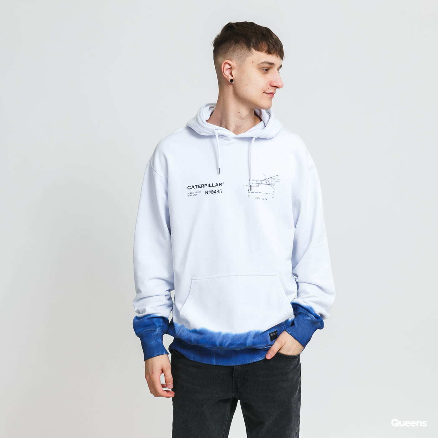 Pánské mikiny CATERPILLAR Engine Hoodie White