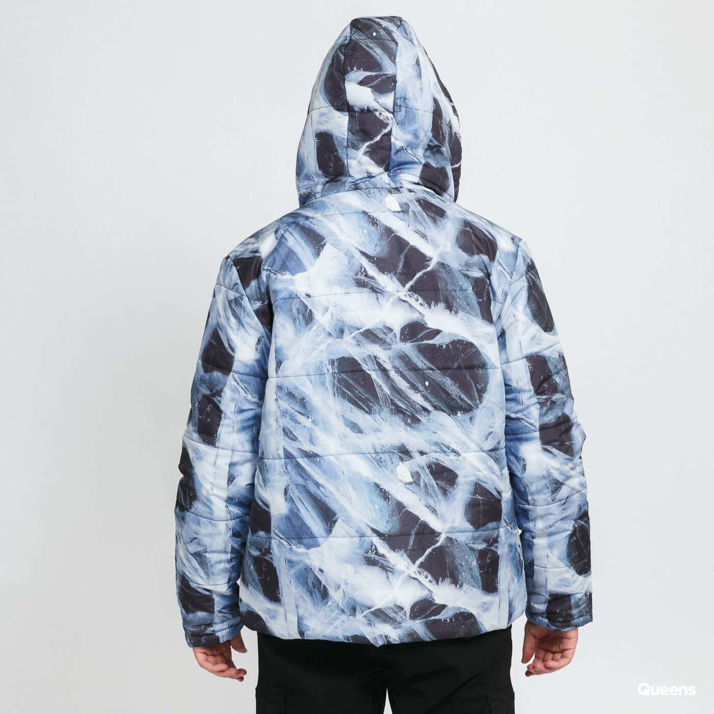 Pánské bundy CATERPILLAR Allover Print Outdoor Jacket Purple/ White/ Black