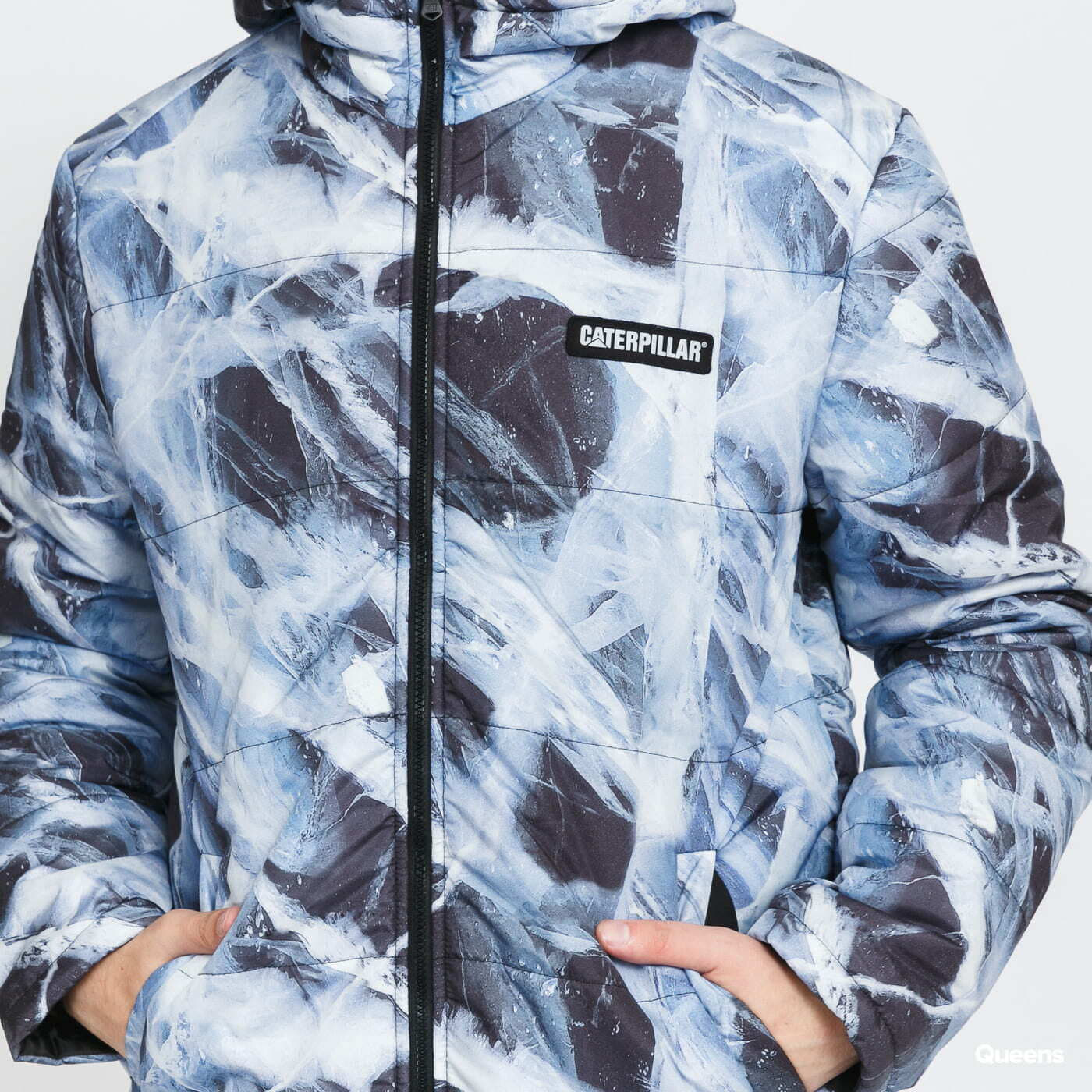 Pánské bundy CATERPILLAR Allover Print Outdoor Jacket Purple/ White/ Black