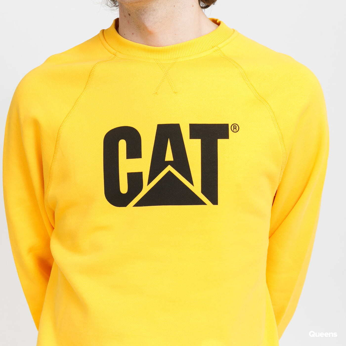 Men's hoodies CATERPILLAR Tire Footprint Roundneck Yellow
