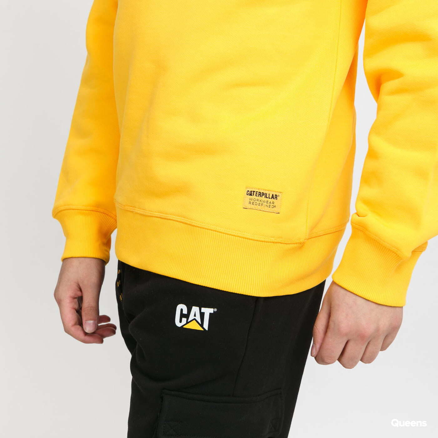 Men's hoodies CATERPILLAR Tire Footprint Roundneck Yellow