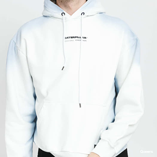 Felpe con cappuccio uomo CATERPILLAR Freeze Hoodie White Light Blue Footshop