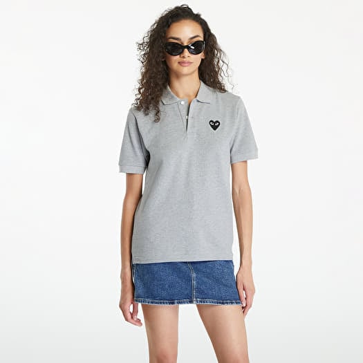 T-shirt Comme des Garçons PLAY Emblem Knit Short Sleeve Tee UNISEX Grey