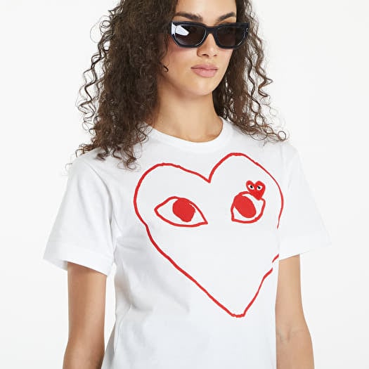 T shirt Comme des Garcons PLAY Heart Logo Short Sleeve Tee UNISEX