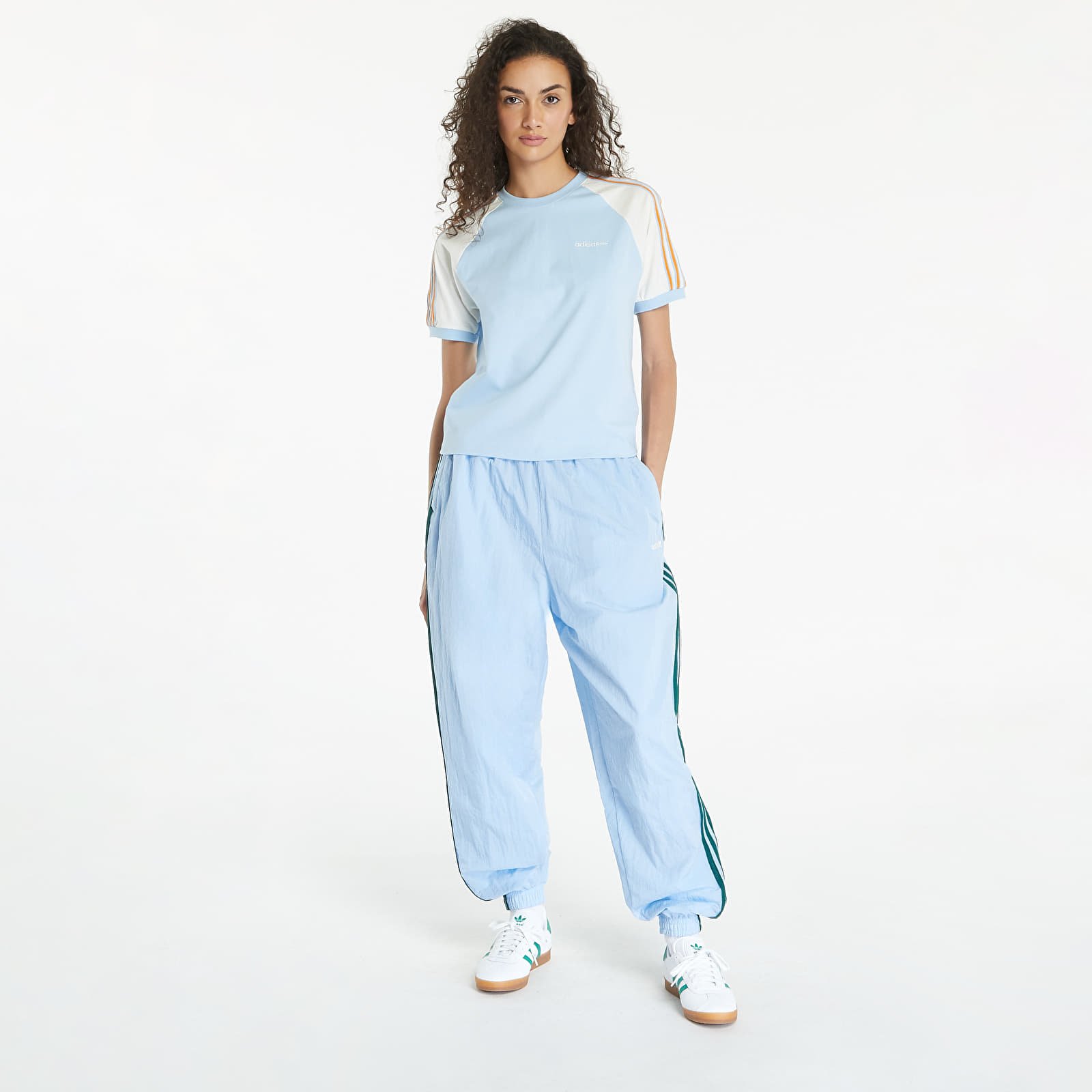 Šusťákové kalhoty adidas '80S Track Pants Clear Sky