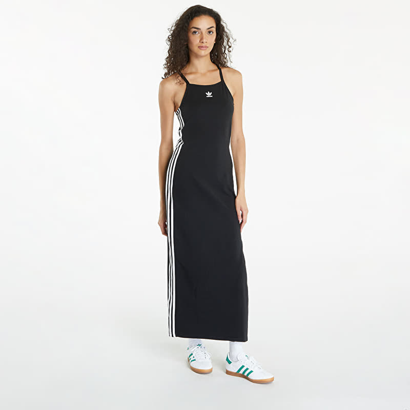 adidas 3 Stripe Dress Maxi Black