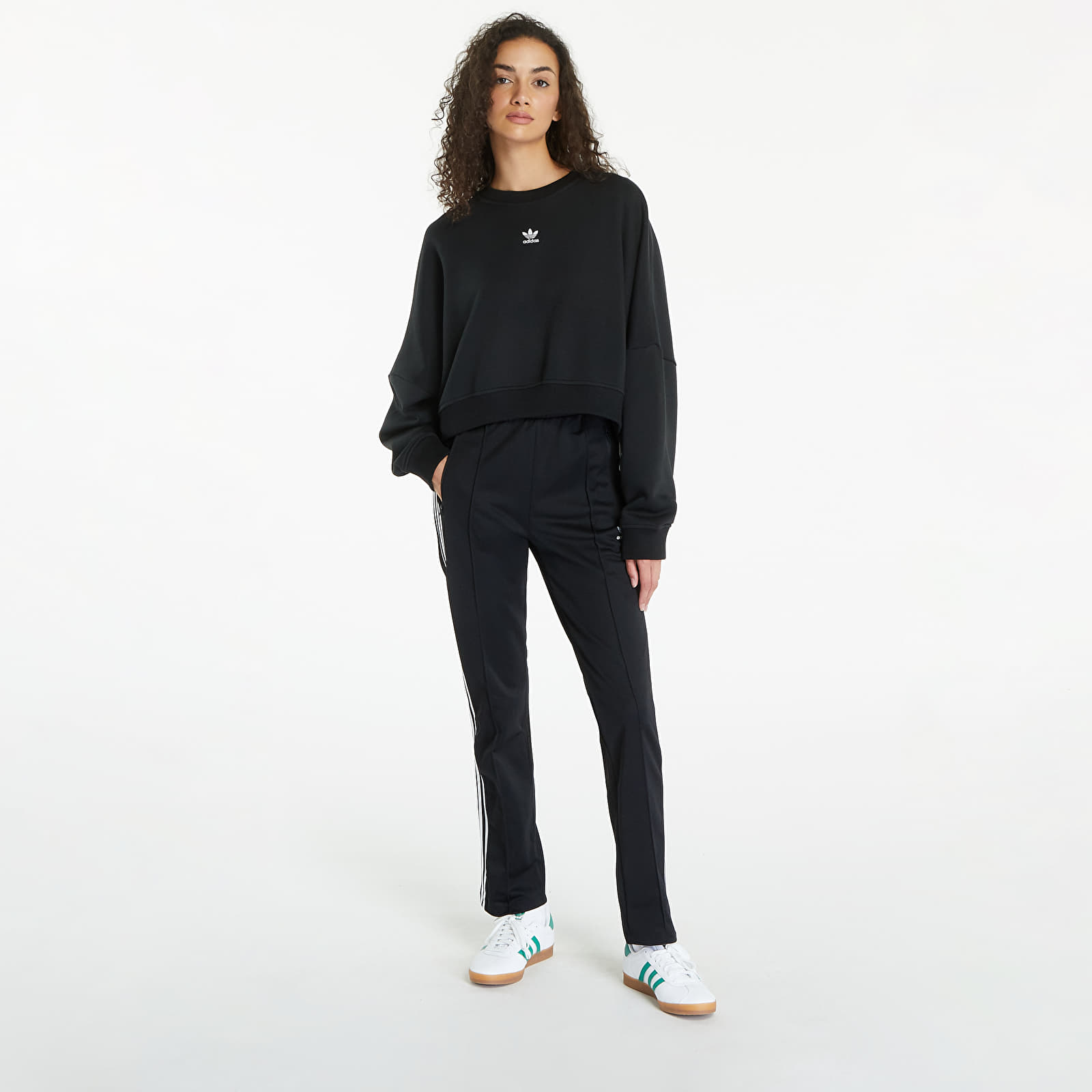 Felpe adidas Essentials Crew Fleece Sweatshirt Black Footshop