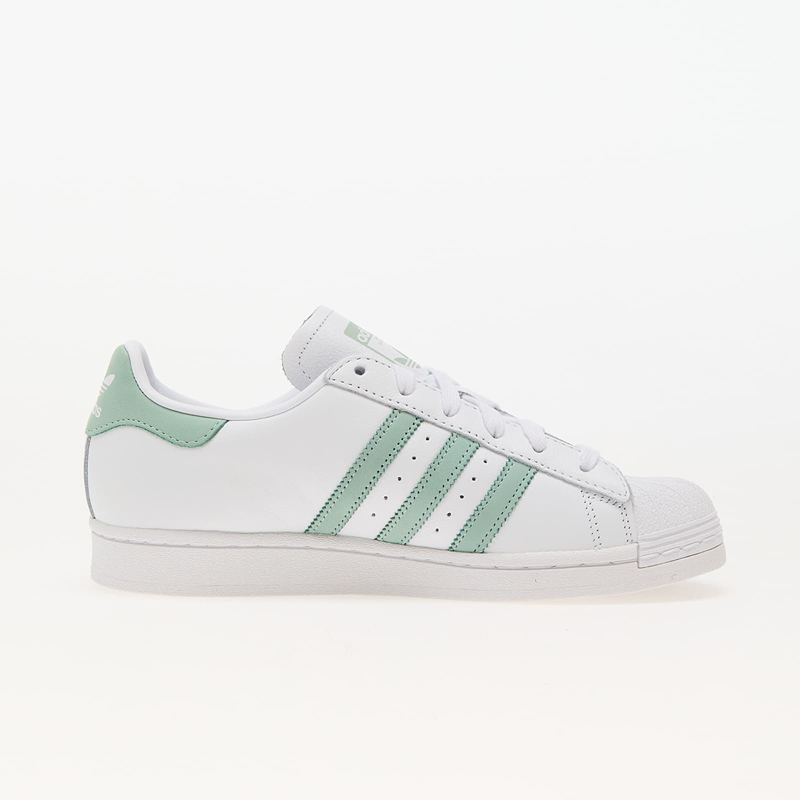 Women s shoes adidas Superstar W Ftw White Hazy green Ftw White Footshop