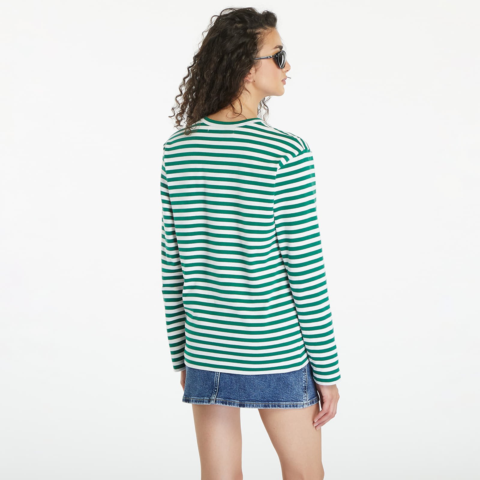 T-shirts  Comme des Garçons PLAY Long Sleeve Tee UNISEX Green/ White