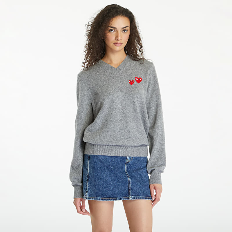 Comme des Garçons PLAY Crewneck Sweater UNISEX Grey
