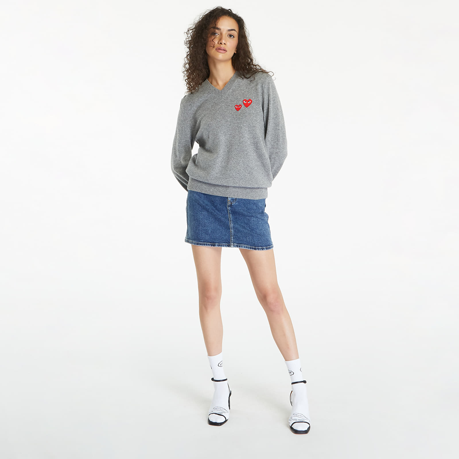 Puloveri Comme des Garçons PLAY Crewneck Sweater UNISEX Grey
