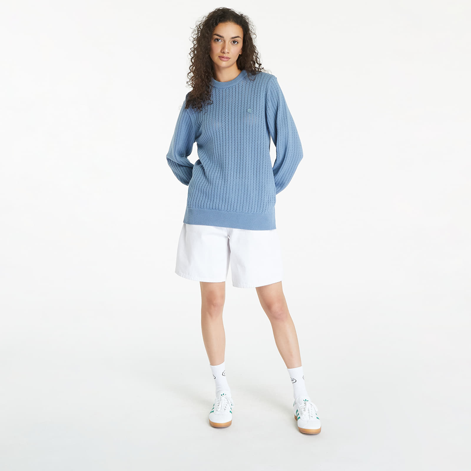 Pulóverek Carhartt WIP Calen Sweater UNISEX Misty Sky