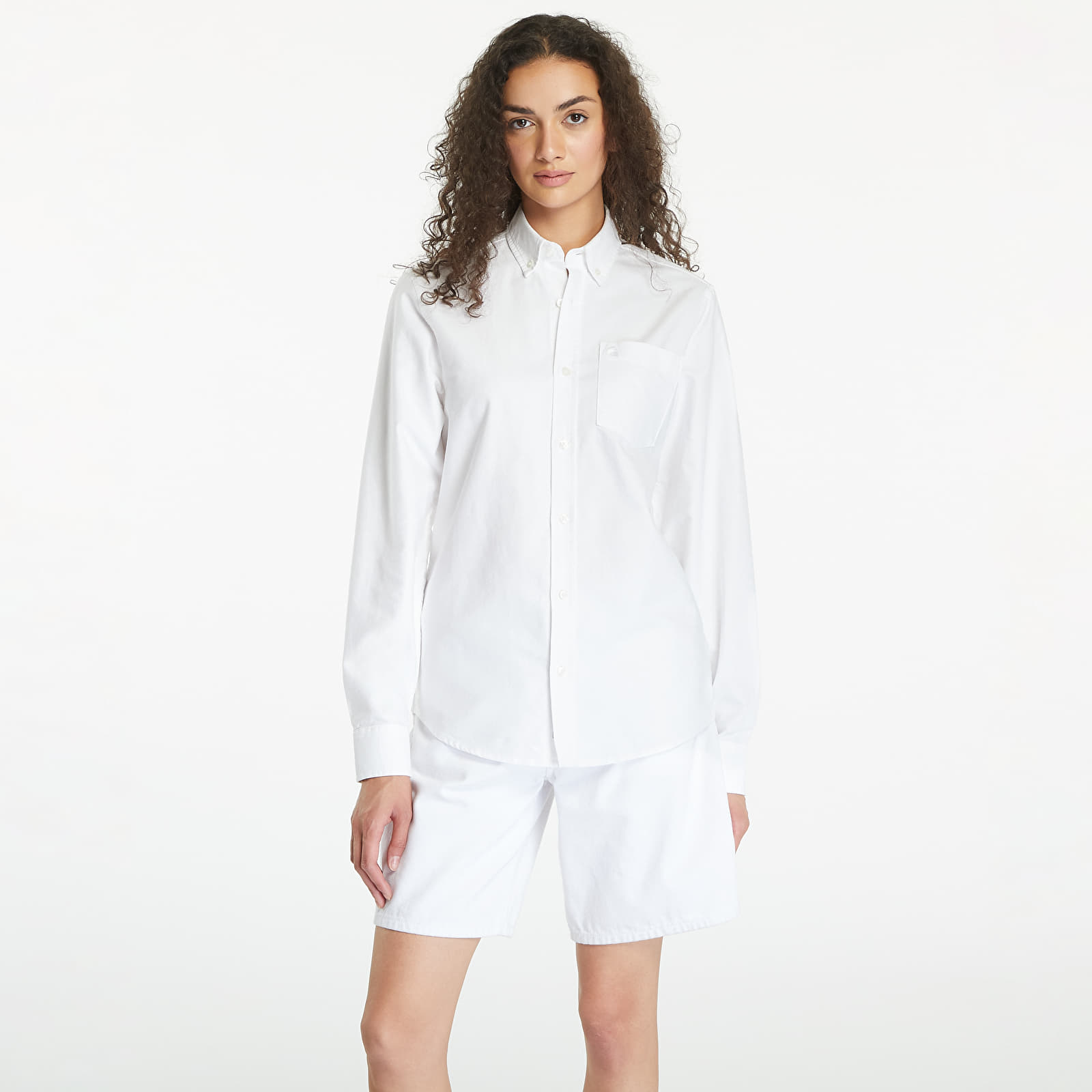 Cămăși Carhartt WIP Long Sleeve C-Logo Shirt UNISEX White/ White