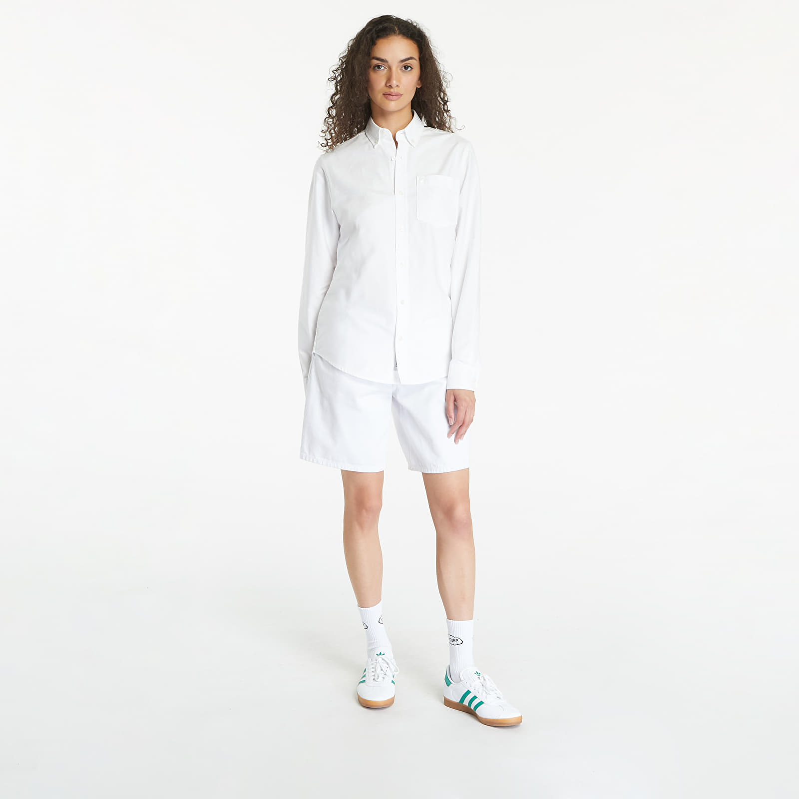 Cămăși Carhartt WIP Long Sleeve C-Logo Shirt UNISEX White/ White