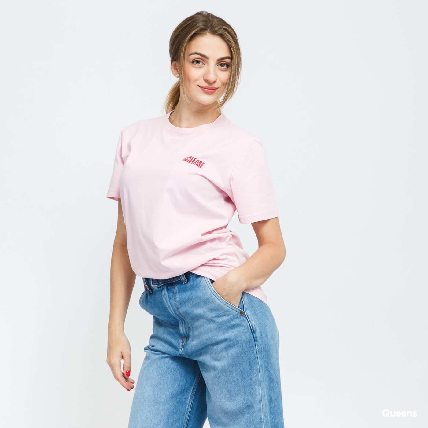 Women's T-shirts Girls Are Awesome All Day Tee Pink