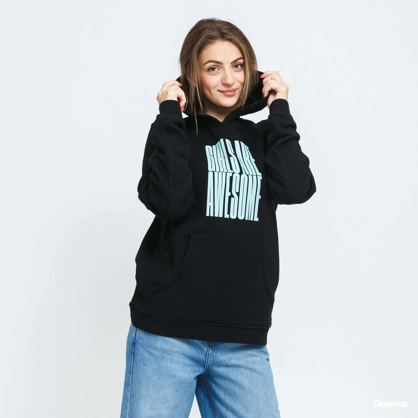 Women's hoodies Girls Are Awesome Stand Tall Hoody Black