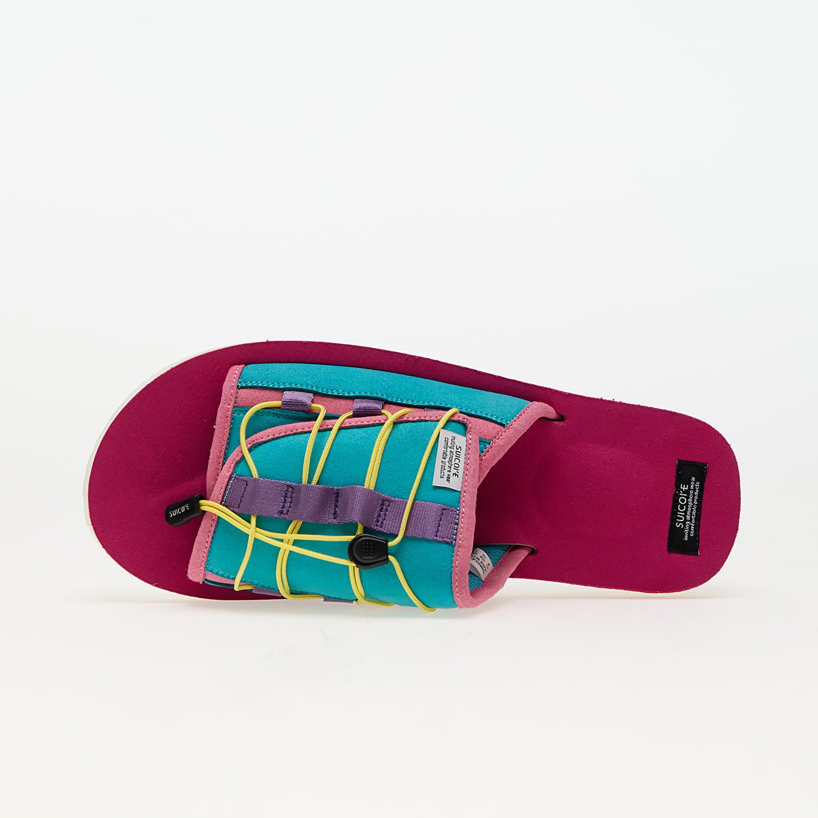 Herrenslides SUICOKE OLAS-ECS Turquoise/ Pink