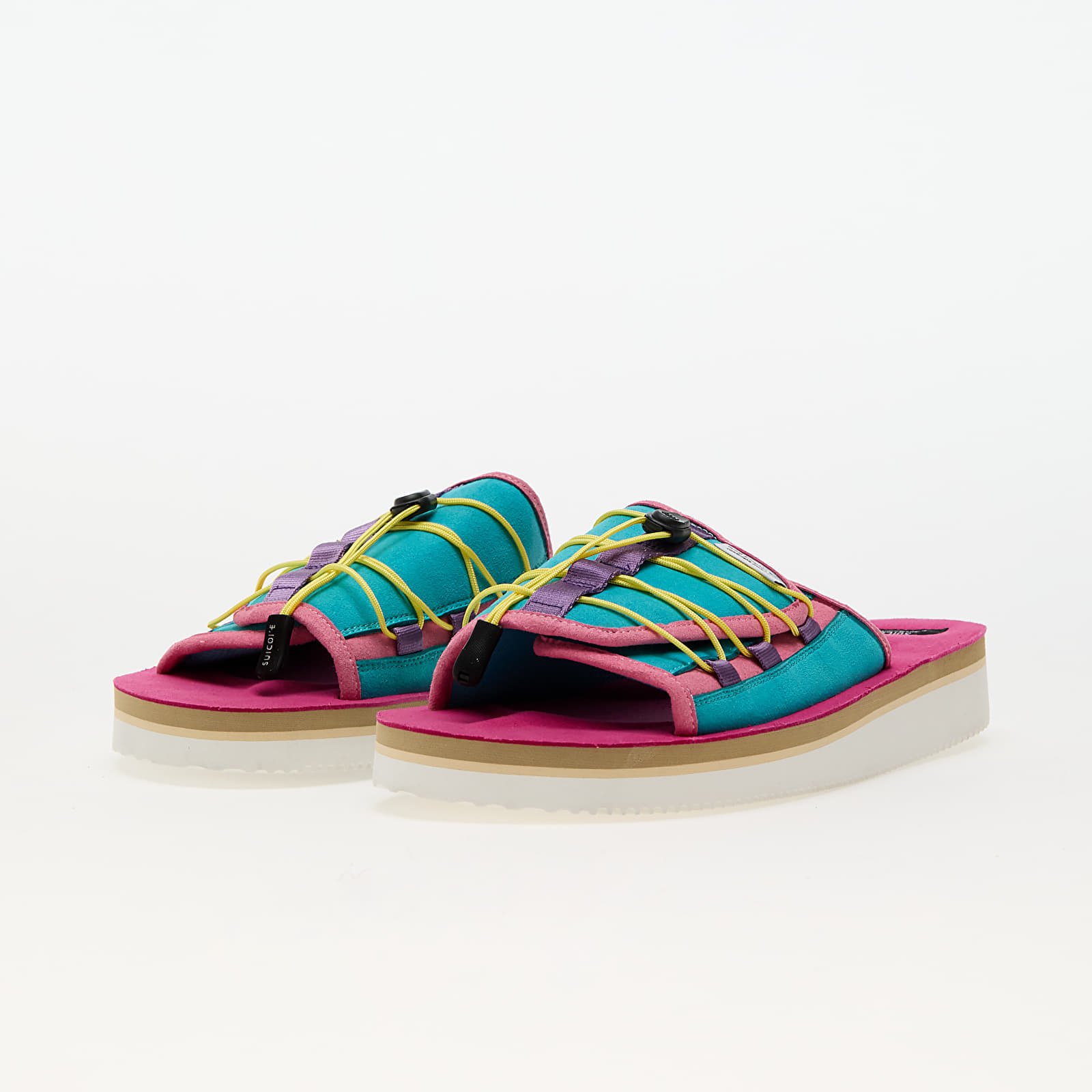 Herrenslides SUICOKE OLAS-ECS Turquoise/ Pink