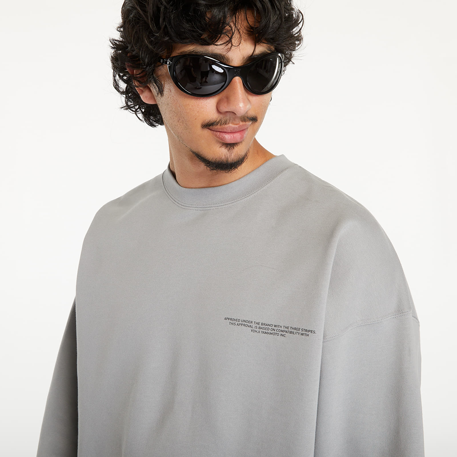 Felpe Y-3 Logo Crew Sweatshirt UNISEX Charcoal Solid Grey