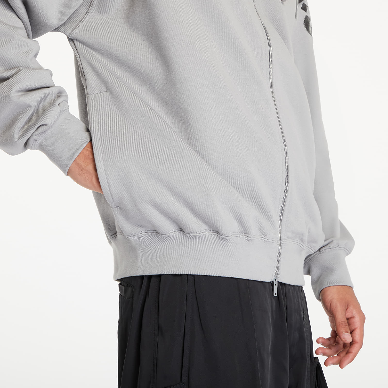 Kapucnis pulóverek és pulcsik Y-3 Logo Zip Hoodie UNISEX Charcolar Solid Grey