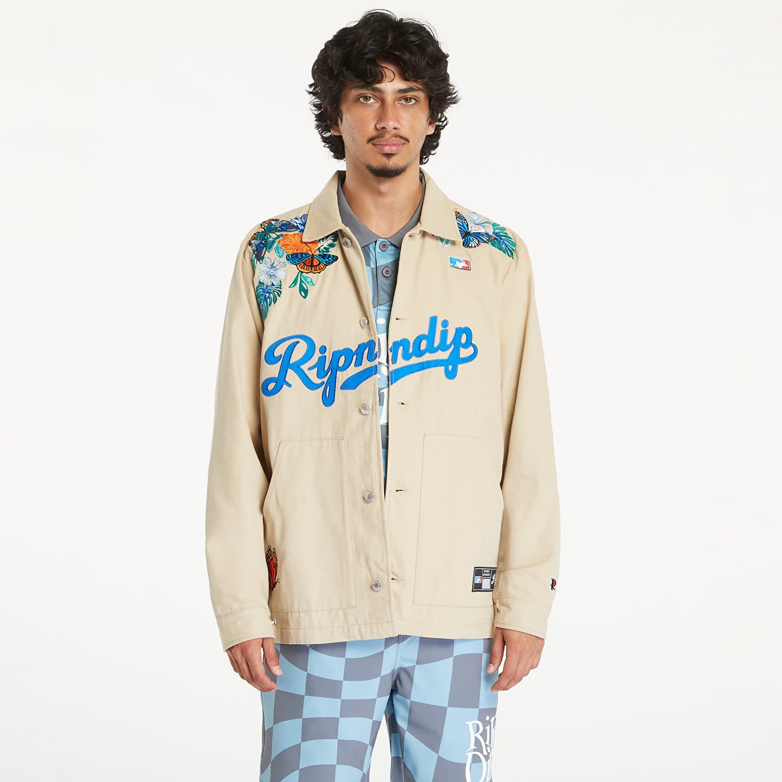 Bundy RIPNDIP Los Ripndip Twill Coaches Jacket Khaki