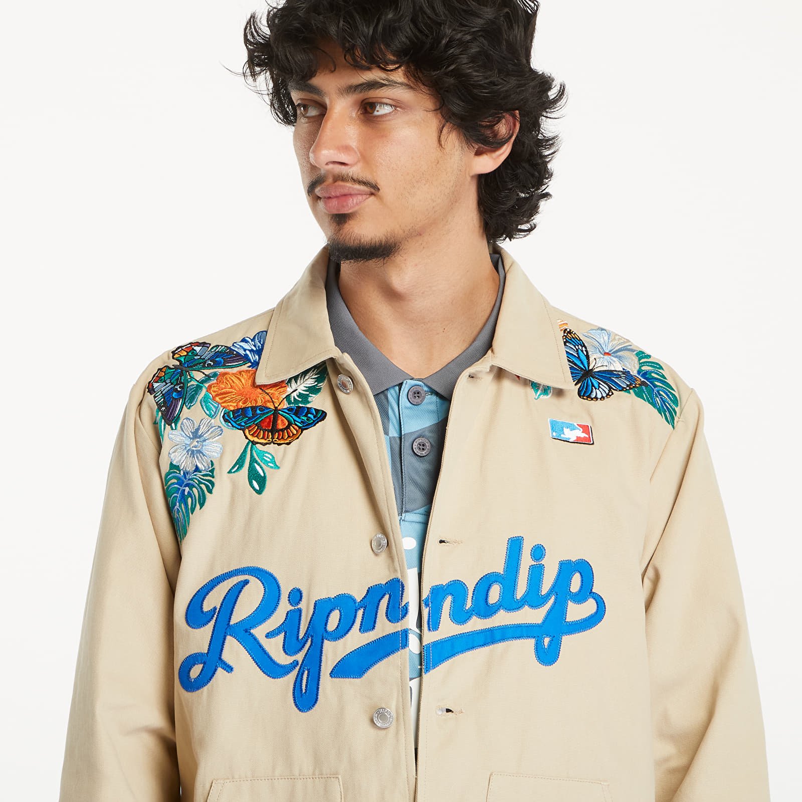 Bundy RIPNDIP Los Ripndip Twill Coaches Jacket Khaki