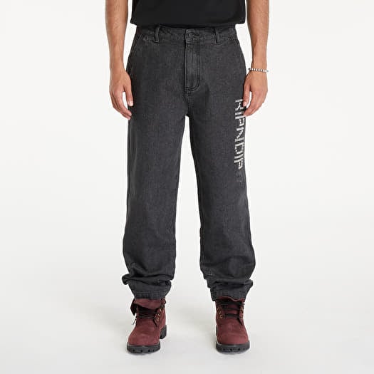 Džíny RIPNDIP Rockstar Distressed Denim Pants Black