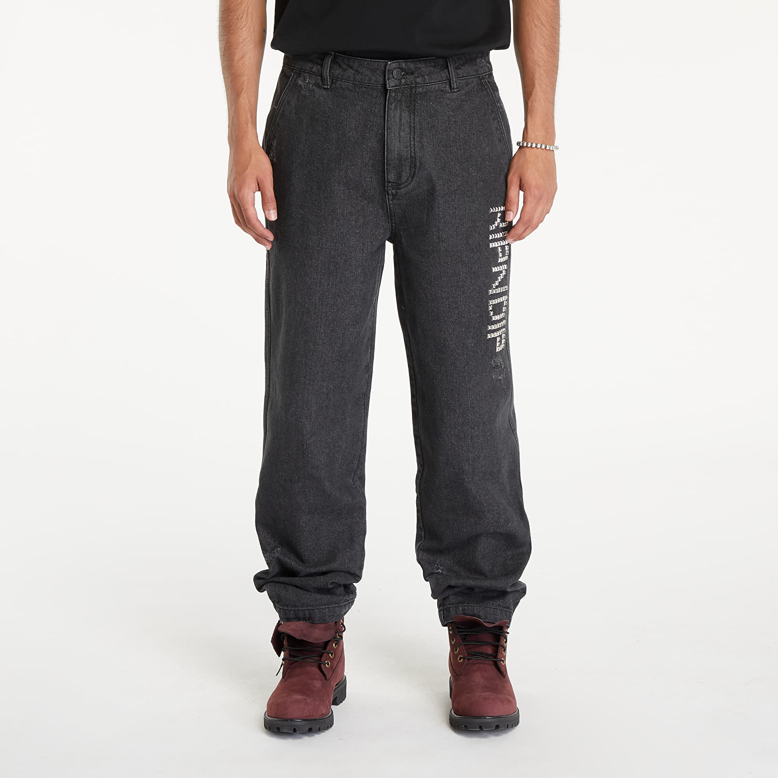 Jeans RIPNDIP Rockstar Distressed Denim Pants Black