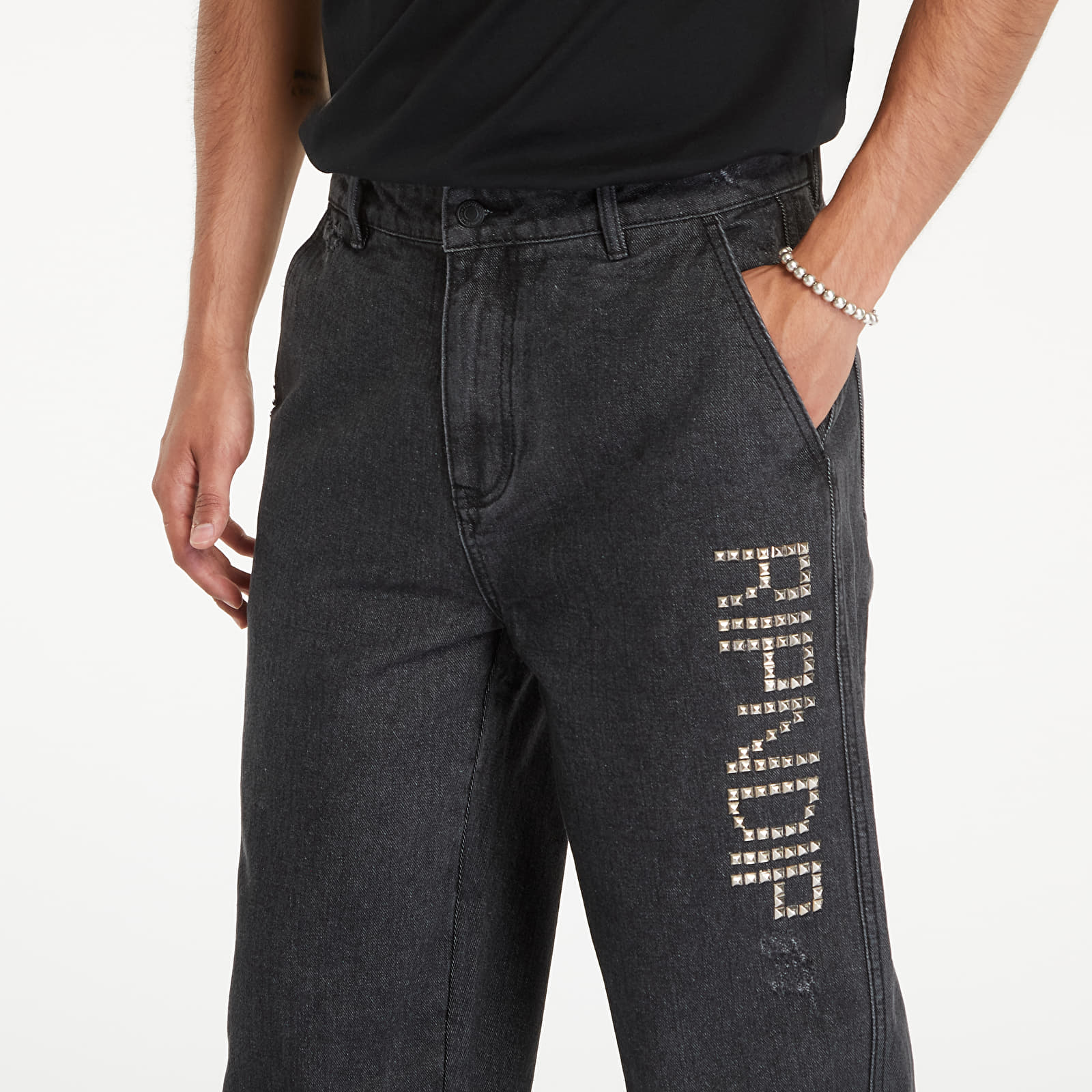 Jeans RIPNDIP Rockstar Distressed Denim Pants Black