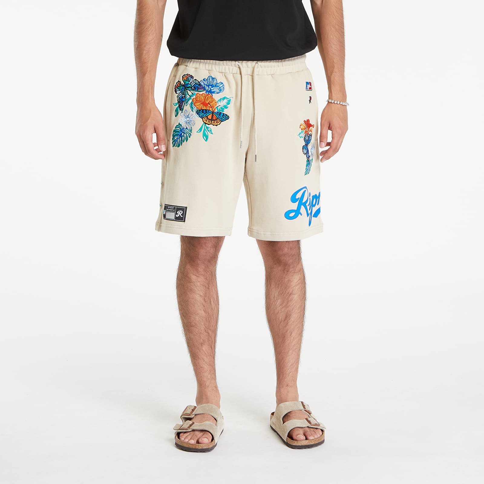 Pantaloni scurți pentru bărbați RIPNDIP Los Ripndip Sweatshorts Off White