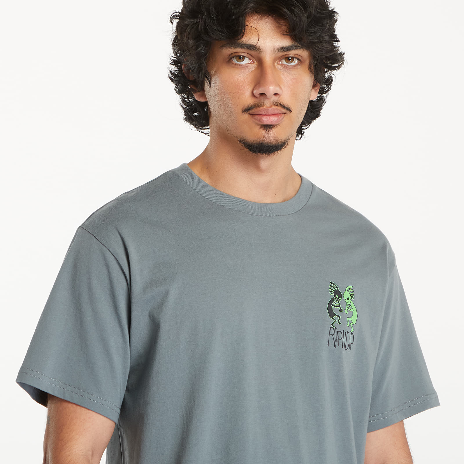 Trička RIPNDIP We Were Here Short Sleeve Tee Charcoal