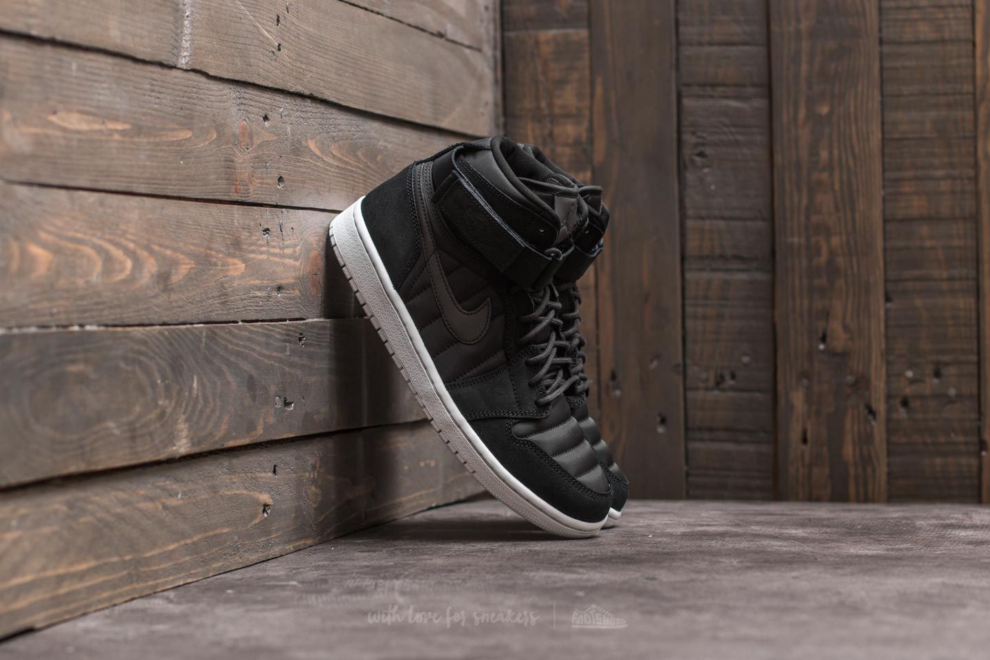 Shoes Air Jordan 1 High Strap Black/ Black-Pure Platinum
