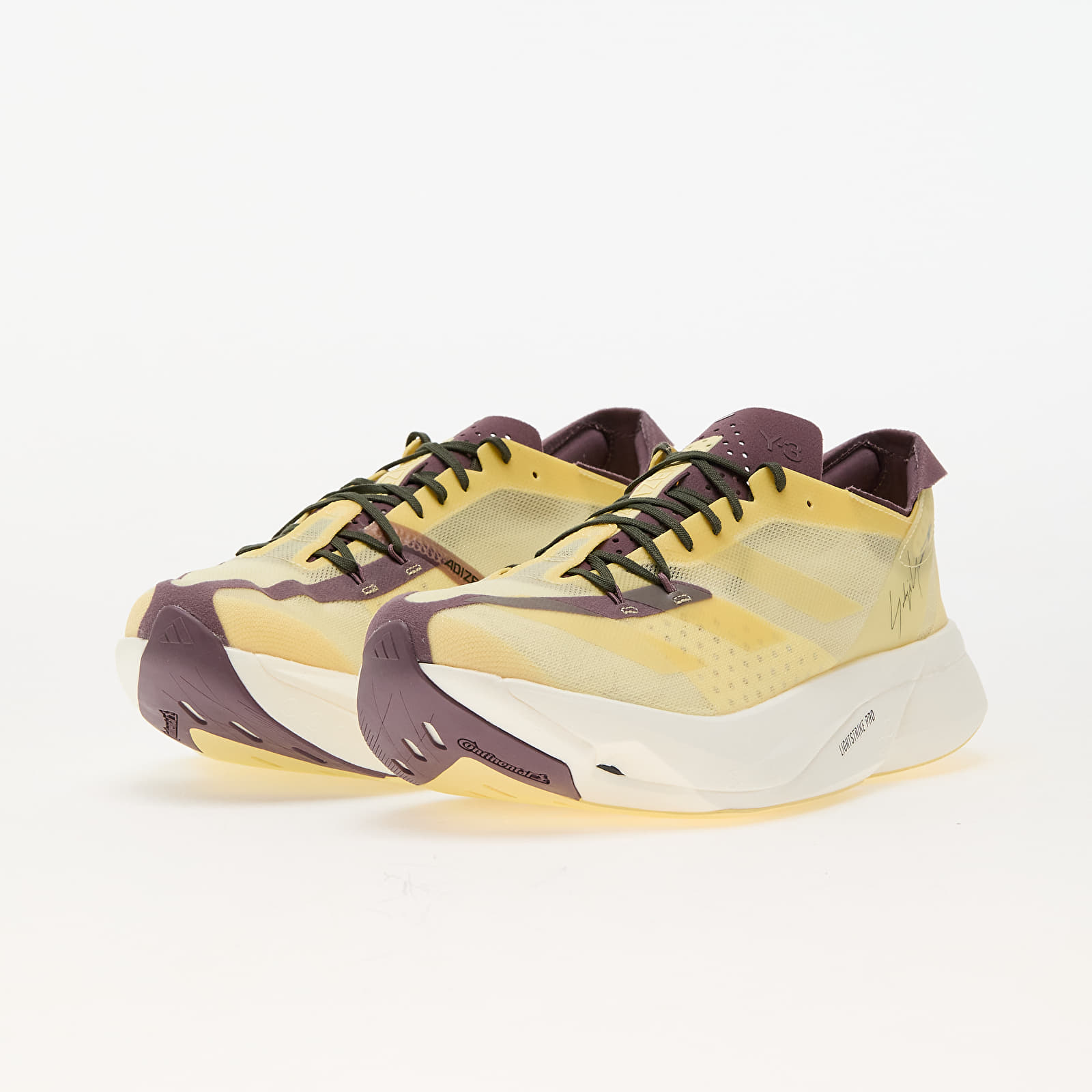 Skor Y-3 Adios Pro 3.0 Almost Yellow/ Almost Yellow/ Shadow Fig