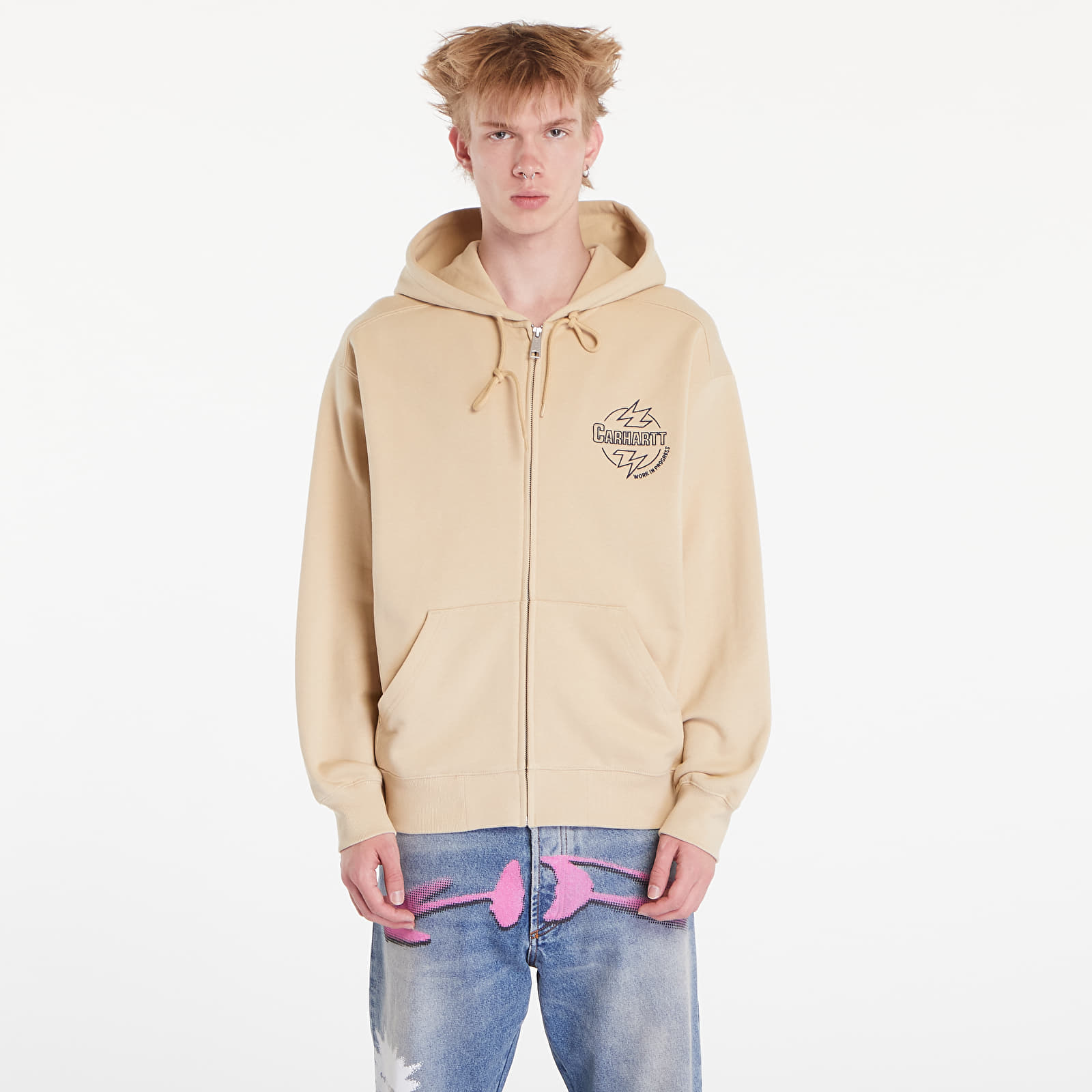 Kapucnis pulóverek és pulcsik Carhartt WIP Ablaze Hoodie UNISEX Cornsilk/ Air Force Blue