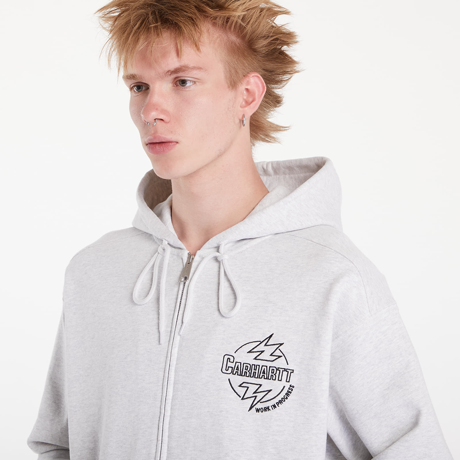 Hanorace Carhartt WIP Ablaze Hoodie UNISEX Ash Heather/ Black
