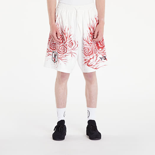 Y-3 JFA Graphic Shorts UNISEX Core White/ /Tepo Red | Footshop
