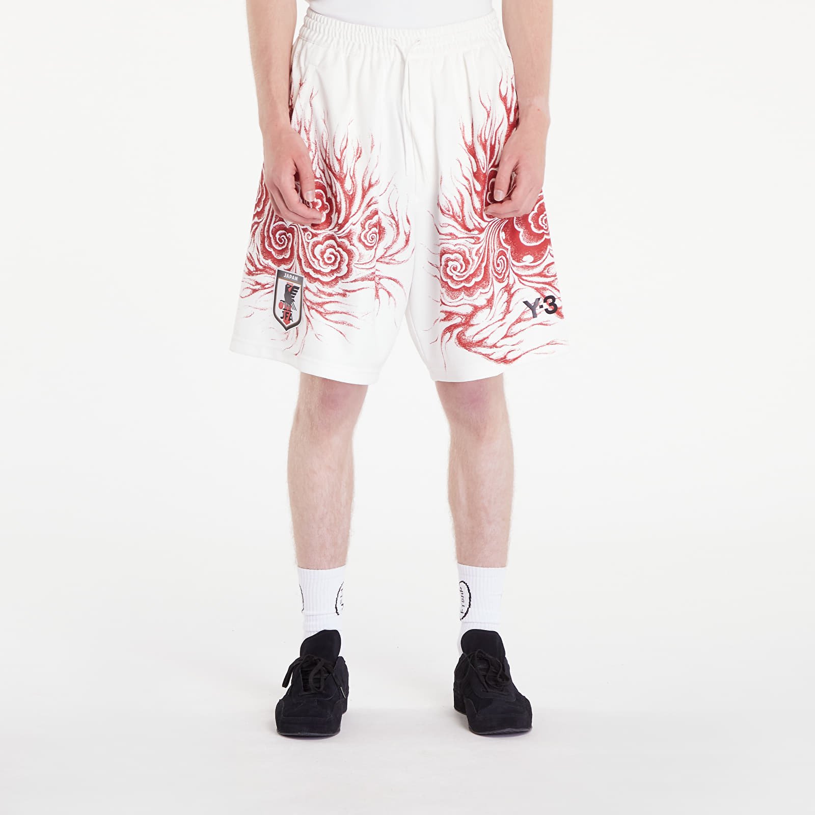 Šortai Y-3 JFA Graphic Shorts UNISEX Core White/ /Tepo Red