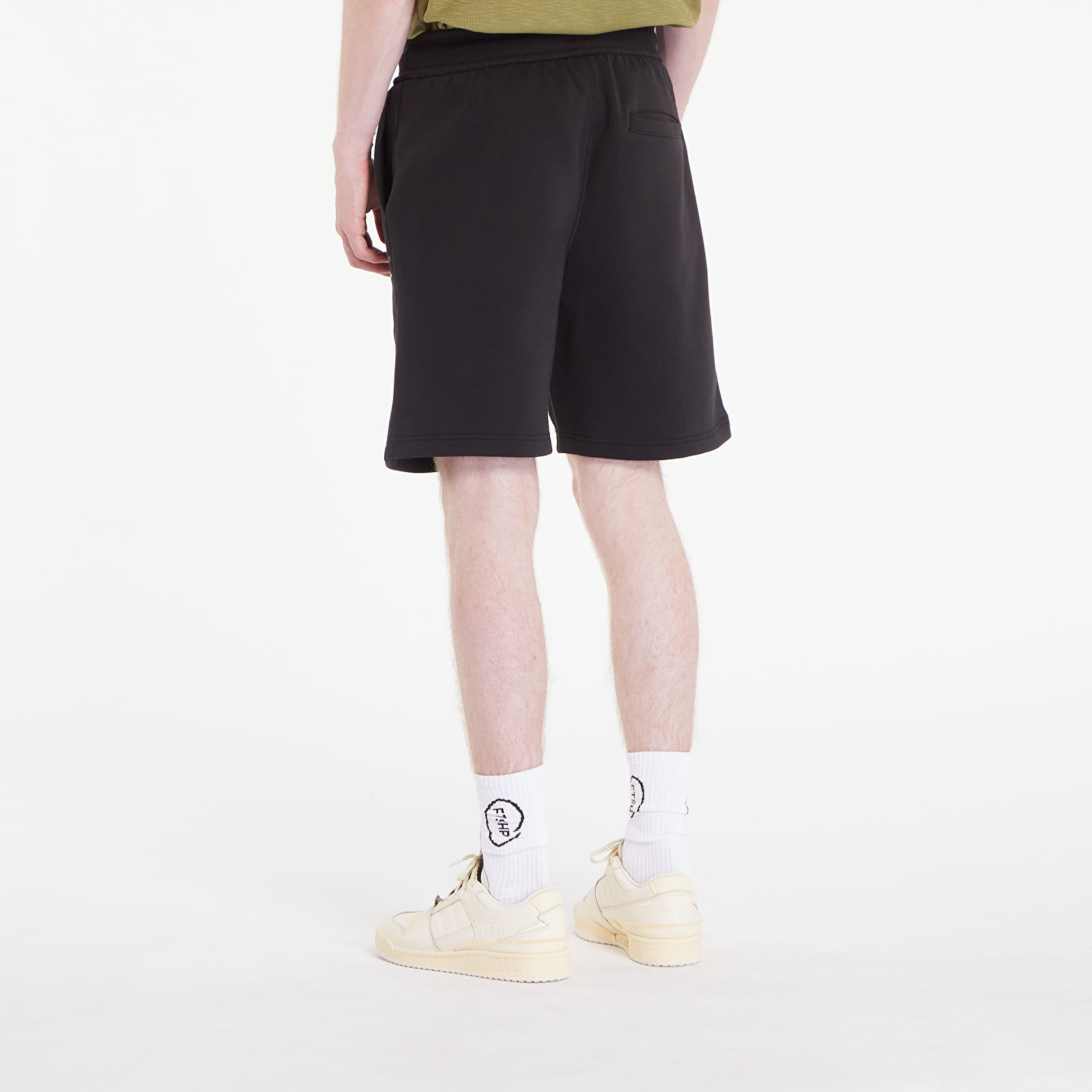 Moške kratke hlače Calvin Klein Jeans Monogram Fleece Jogger Shorts Black