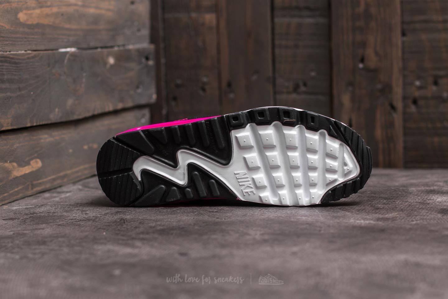 Damen Sneaker und Schuhe Nike Air Max 90 Leather (GS) Black/ Pink Prime-White