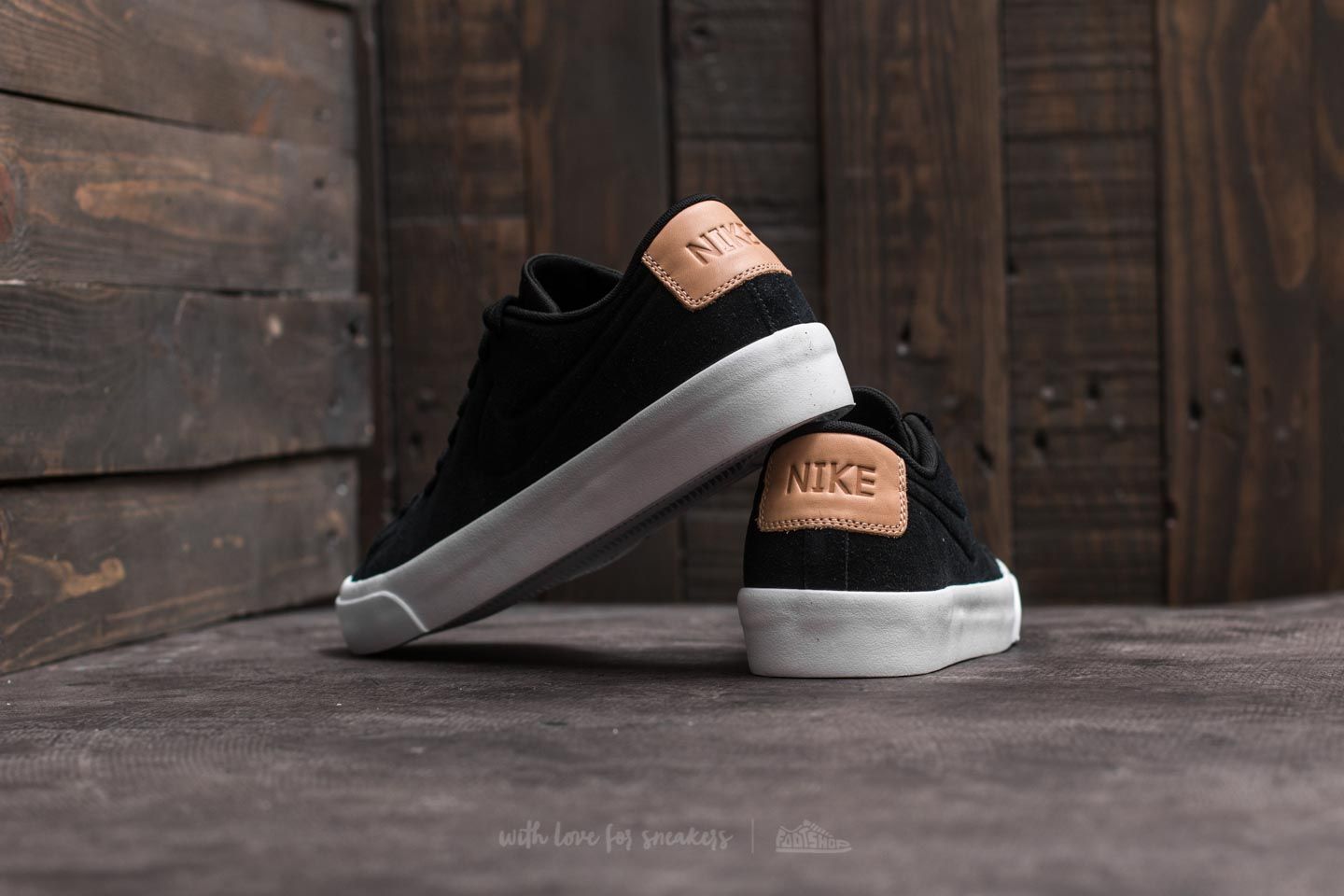 Herren Sneaker und Schuhe Nike Blazer Studio Low Black/ Black-Vanchetta Tan-White
