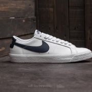 Nike sb blazer zoom low white & obsidian leather skate shoes clearance