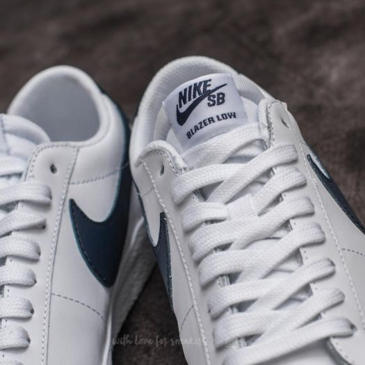 Men s shoes Nike SB Zoom Blazer Low White Obsidian Footshop