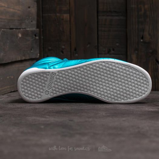 Reebok freestyle hi metallic blue sales