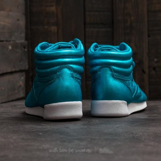 Reebok freestyle hi metallic blue hot sale