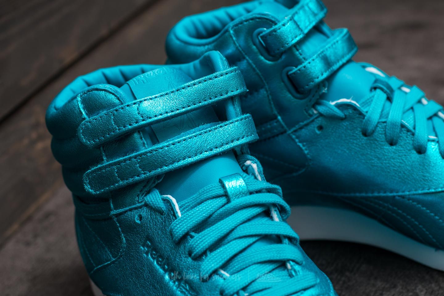 Women s shoes Reebok F S Hi Metallic Feather Blue White Footshop