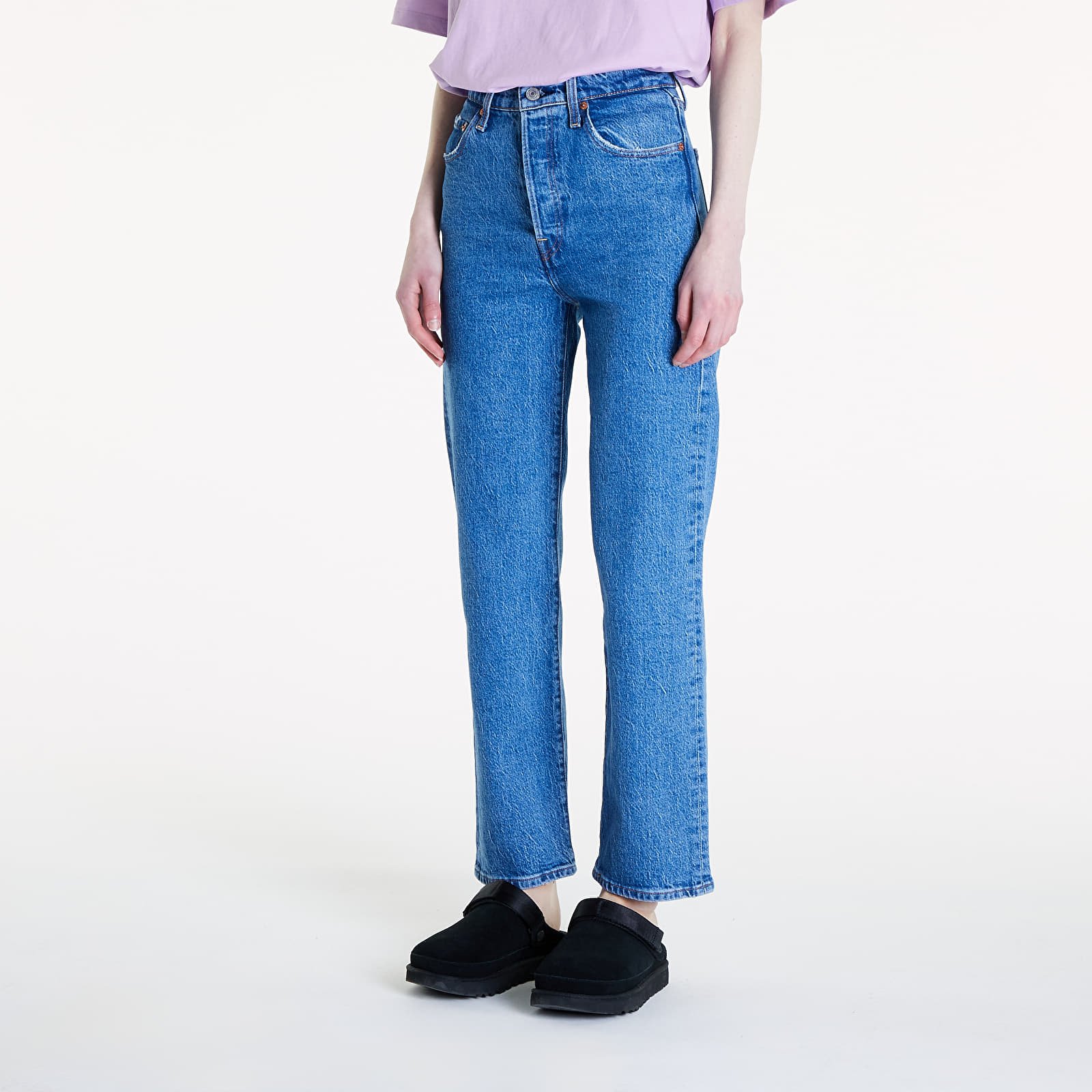 Jeans hlače Levi's® Ribcage Straight Ankle Jeans Jazz Pop