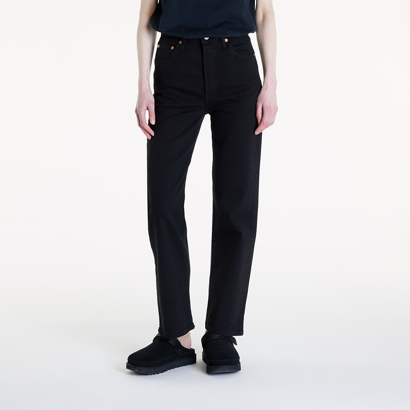 Spijkerbroeken Levi's® Ribcage Straight Ankle Jeans Black